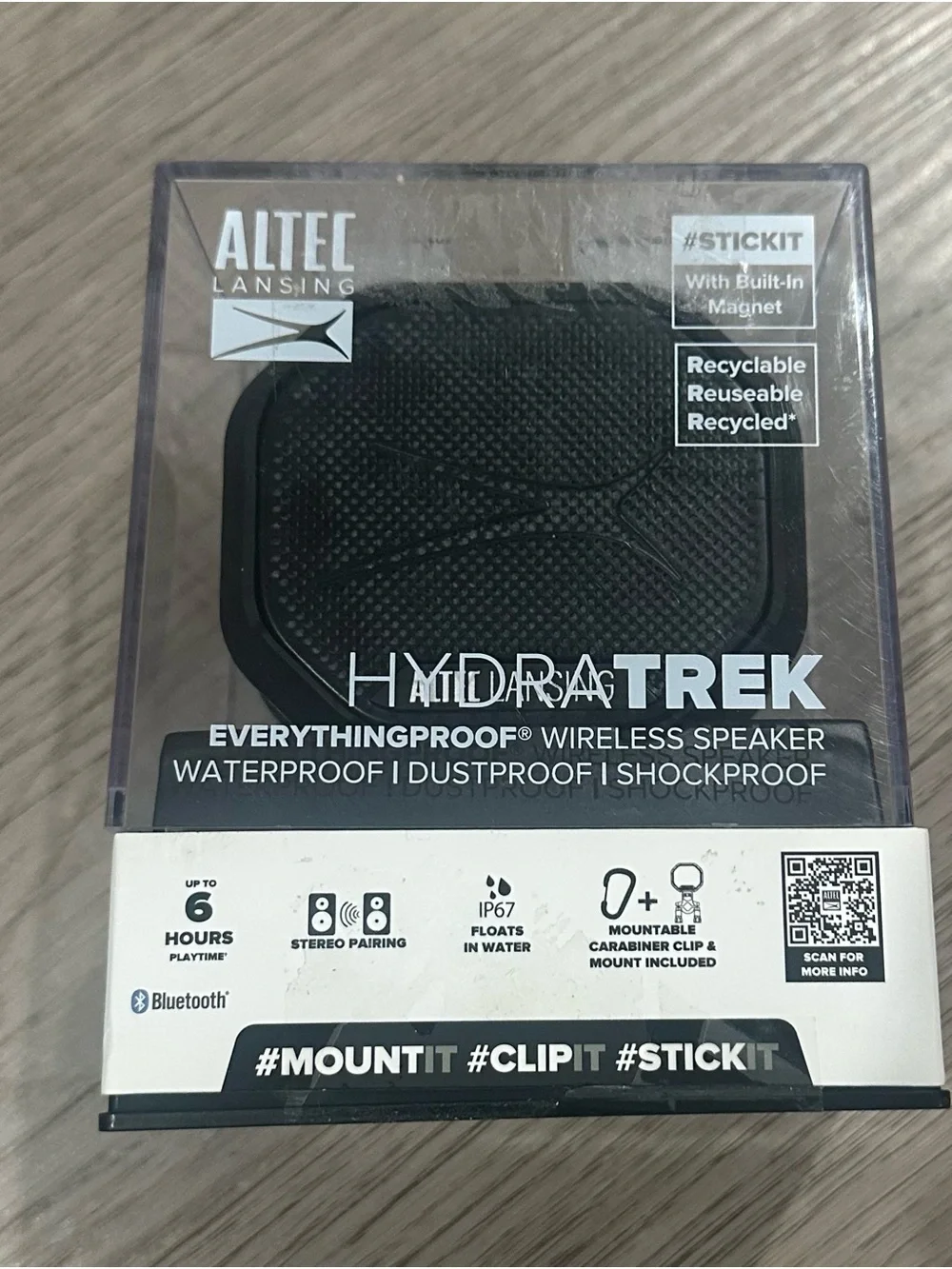 Altec Lansing HydraTrek 2.0 Black Waterproof Wireless Speaker
